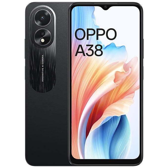 OPPO A38 | 4GB RAM, 128GB Storage) | 5000 mAh Battery and 33W SUPERVOOC | 6.56" HD 90Hz Waterdrop Display | 50MP Rear AI Camera