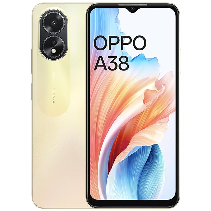 OPPO A38 | 4GB RAM, 128GB Storage) | 5000 mAh Battery and 33W SUPERVOOC | 6.56" HD 90Hz Waterdrop Display | 50MP Rear AI Camera