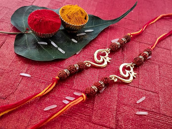 Combo of Religious OM with Rudraksha Rakhi