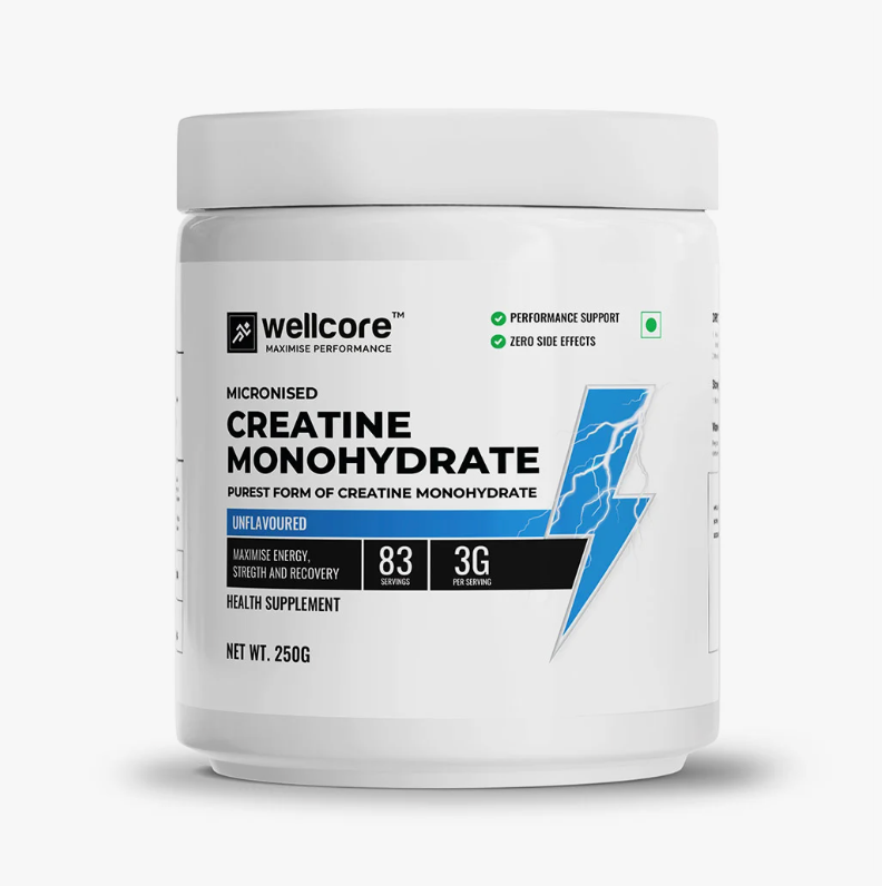 Wellcore Micronised Creatine Monohydrate, 250 g (0.55 lb)