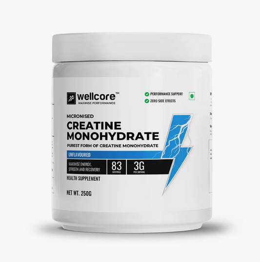 Wellcore Micronised Creatine Monohydrate, 250 g (0.55 lb)