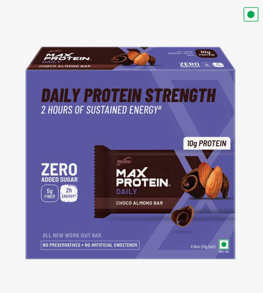 RiteBite Max Protein Daily Bar (10g Protein), 6 bar(s), Choco Almond