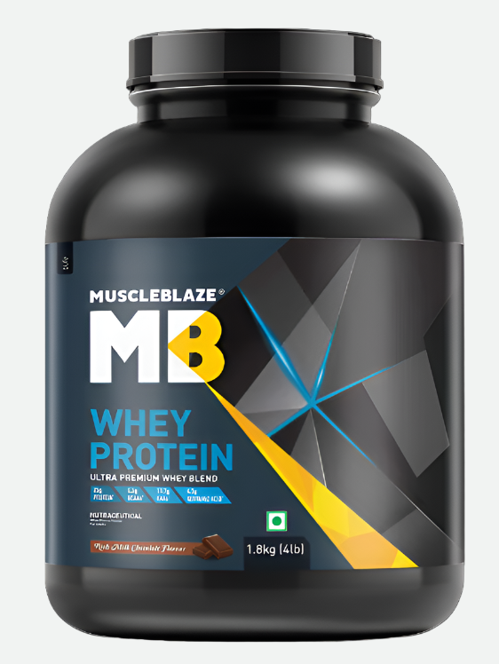 MuscleBlaze Whey Protein, 1.82 kg (4 lb), Rich Milk Chocolate