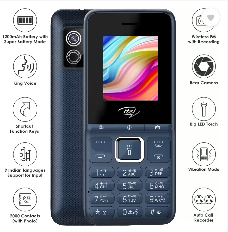 itel It2175 Keypad Mobile|1200 mAh battery|Expandable Storage upto 32GB