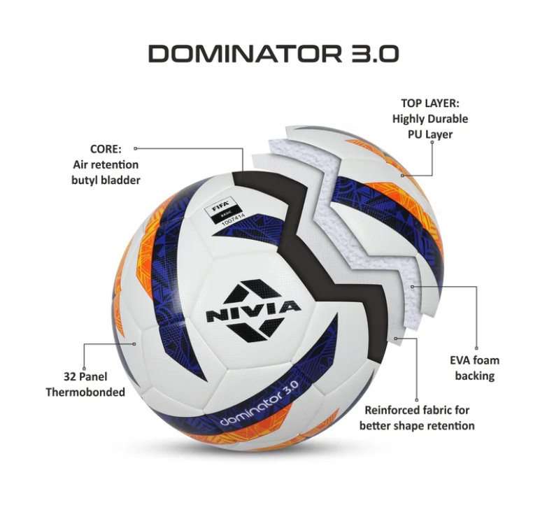 NIVIA FOOTBALL DOMINATOR 3.0 - SIZE-5 -FB-5934