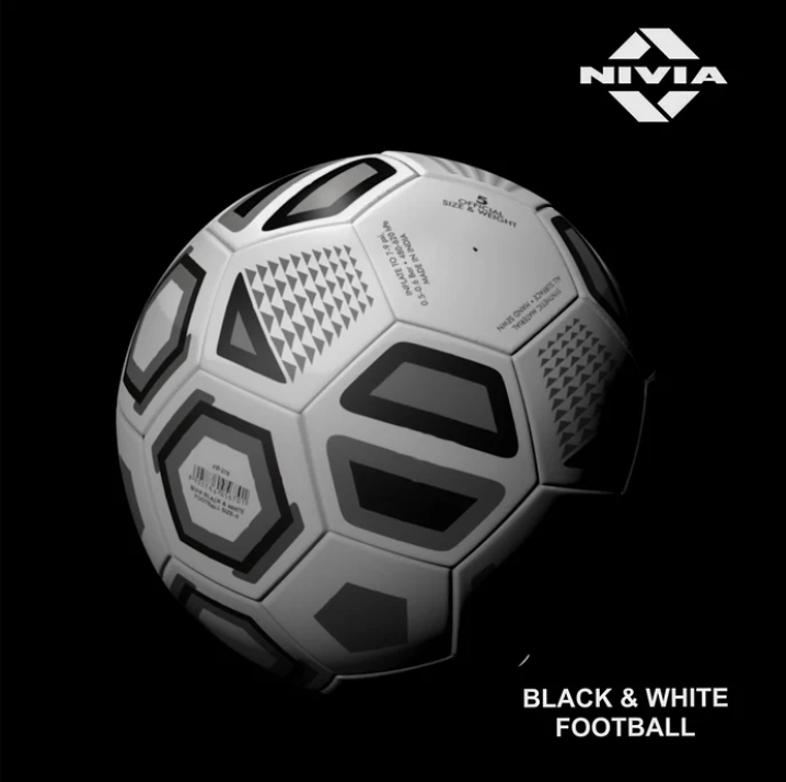 NIVIA FOOTBALL BLACK & WHITE - SIZE-5 -FB-5934