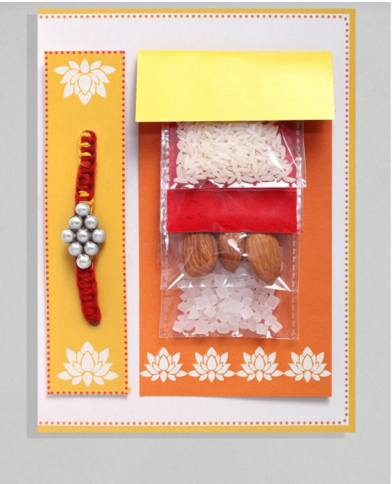 Silver Plated Handcrafted Rakhi Gift Set - Rubans