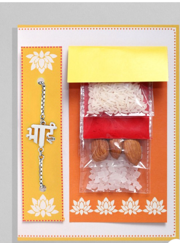 Silver Plated Handcrafted Rakhi Gift Set - Rubans