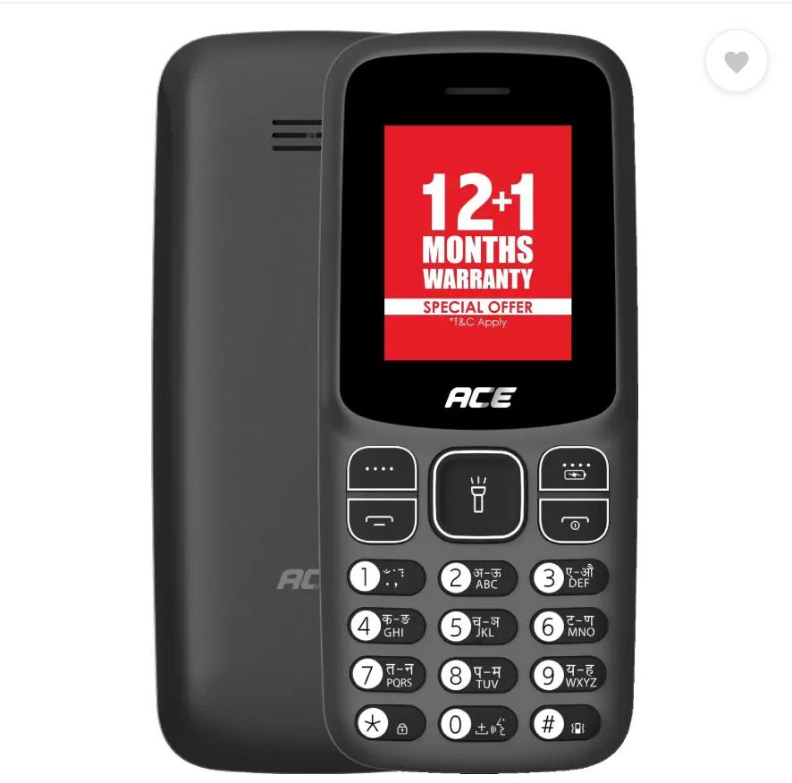 itel Ace2 Keypad Mobile| 1000 mAh Battery|Expandable Storage 32GB